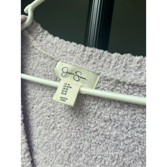 Cozy Purple Jessica Simpson Fuzzy Cardigan - Picture 6 of 7